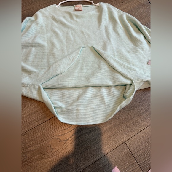 Kerisma Boat Neck Dolman Sleeve Ribbed Knit Sweater Mint Green - Picture 9 of 9